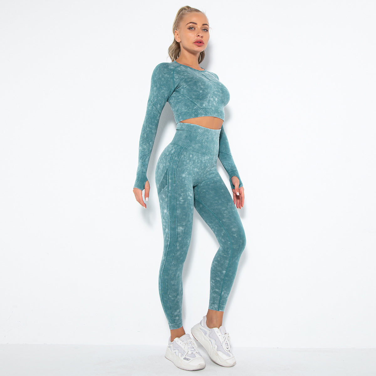 Internet Celebrity Seamless Washed Smile Yoga Suit Outdoor Sports Workout Sexy Hip Yoga Pants