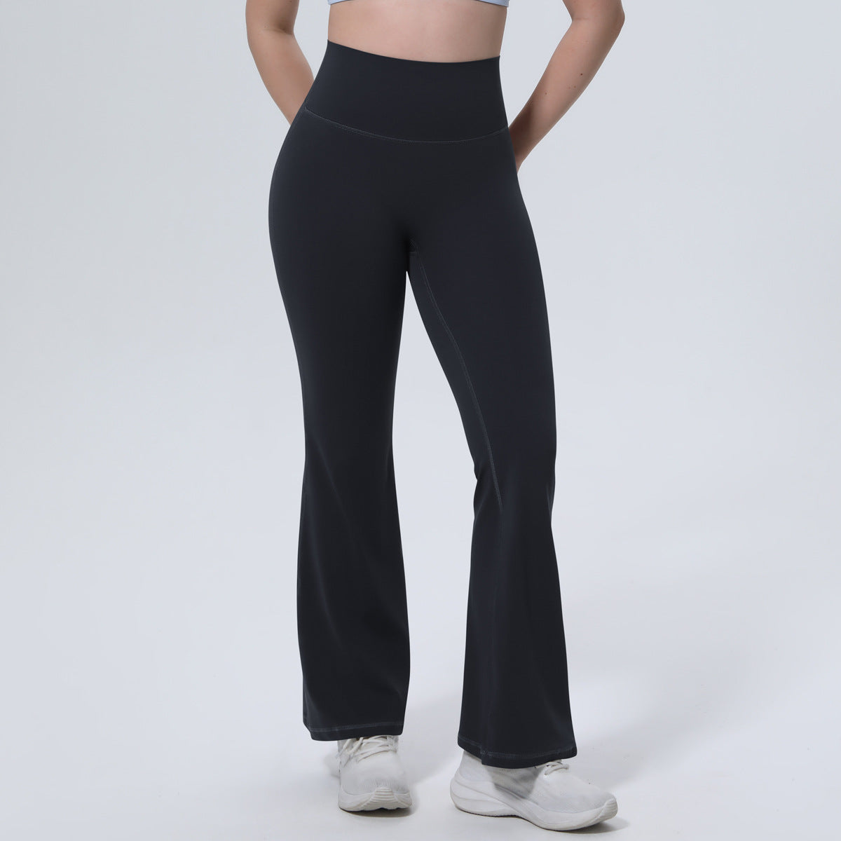 Classic Solid Color Skin-Friendly Bell Bottom Pants Yoga Pants Slim Fit Hip High Waist Elastic Training Wide Leg Pants Fitness Pants