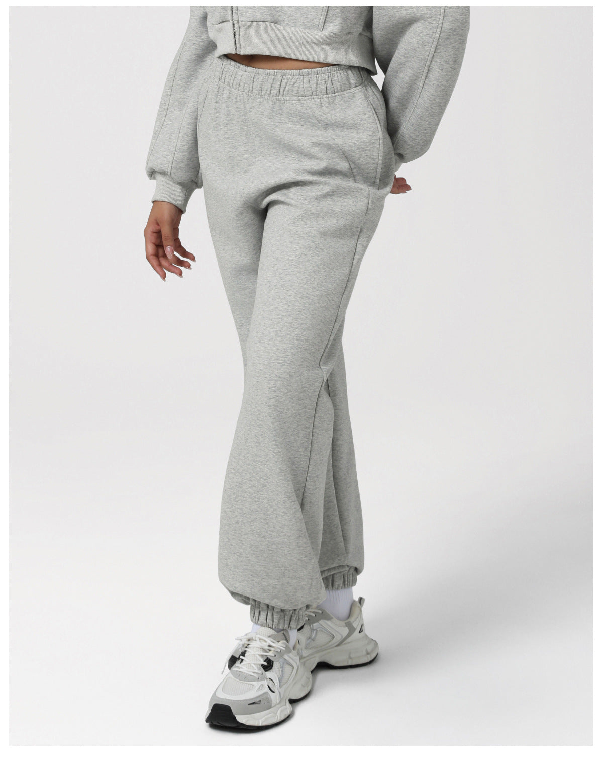 Sports Straight Sweatpants Trend Casual Jogger Pants Loose Slimming Pocket Workout Ankle Length Pants