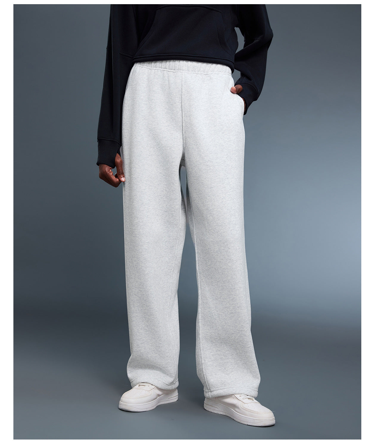Casual Pants Autumn Winter Loose Straight Sports Trousers Women Warm Drawstring Ankle Tied Sweatpants