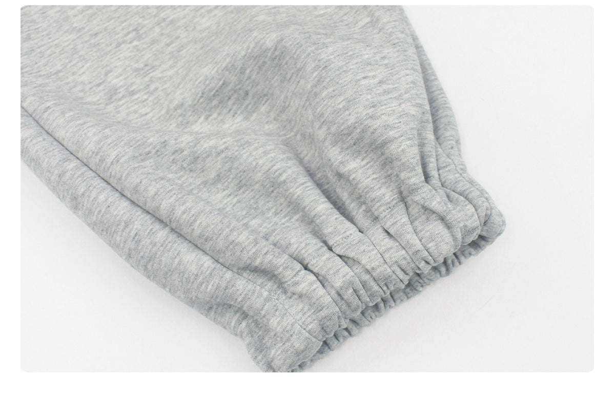 Autumn Winter Loose Slimming Track Sweatpants Women Thickened Hooded Zipper Sweatshirt Coat Casual Two Piece Set