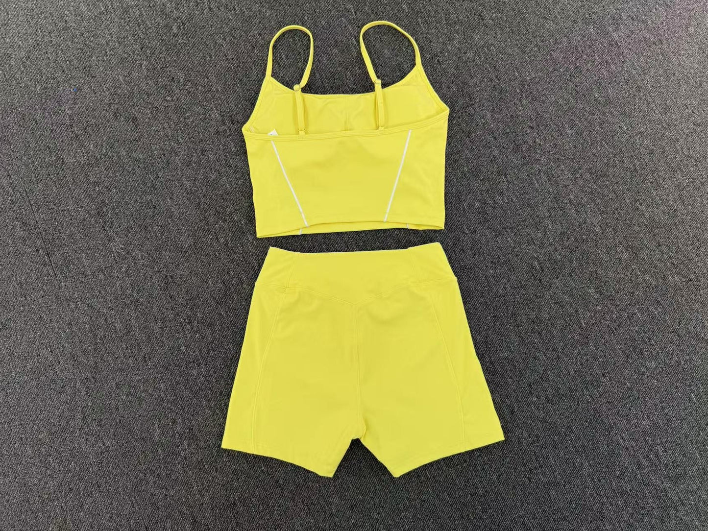 Nude Feel Tight Back Yoga Belly Contracting Hip Lifting Outdoor Running Sports Set