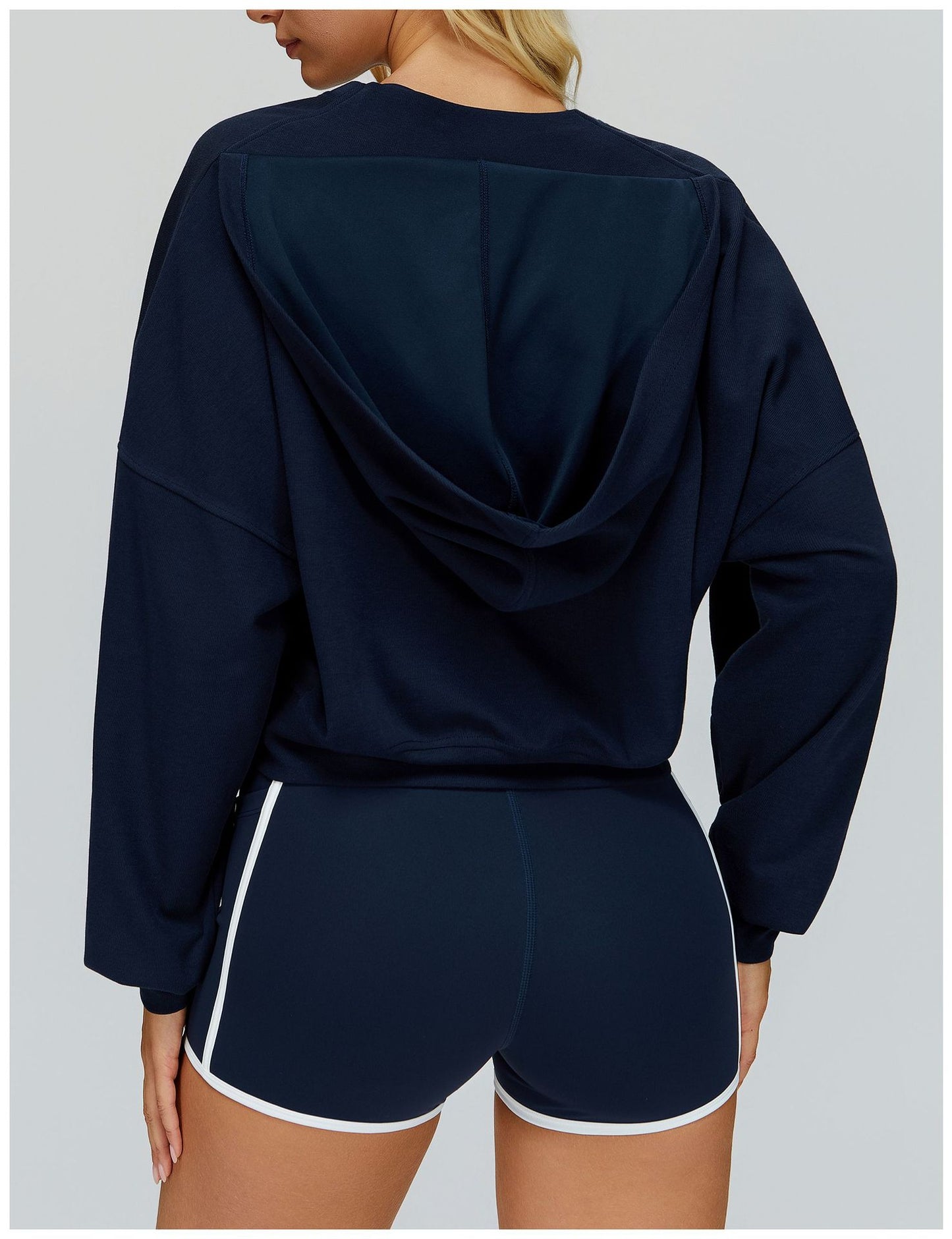 Hooded Sweater Warm Windproof Casual Loose Sports Sweater Outdoor Mountaineering Running Exercise Coat