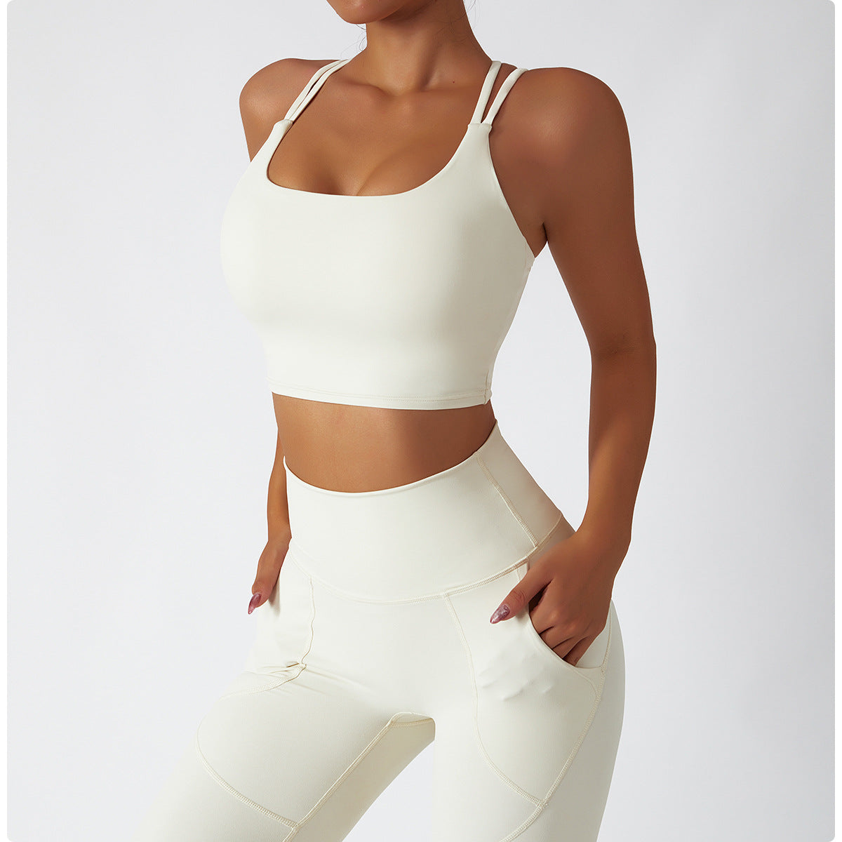 Sollinarry Sustainable Recycled Nude Feel Yoga Suit Summer Breathable Training Sports Suit Women High Waist Hip Lift Running Fitness Clothes