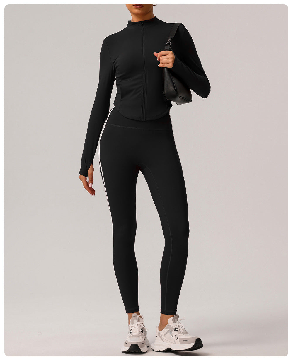 Small Stand Collar Yoga Clothes Women Slim Jacket Windproof Zipper Top Pocket Sports Running Tight Jacket