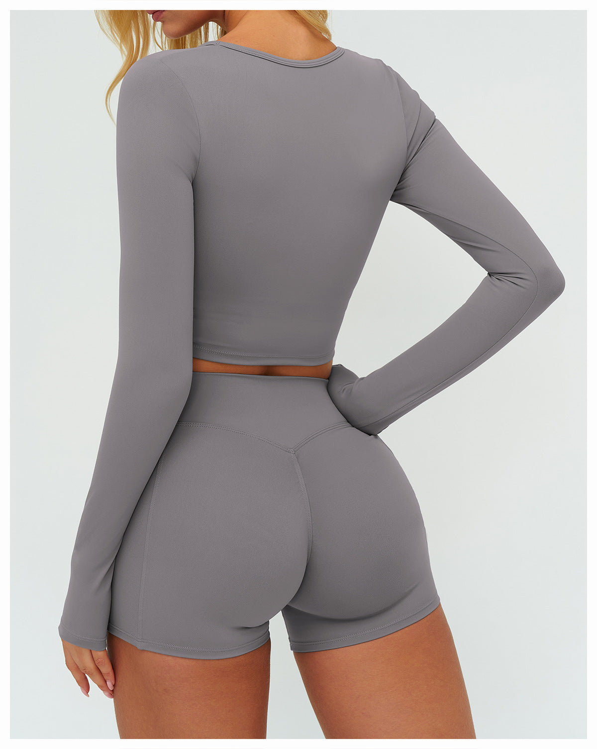 Autumn Winter Brushed Long Sleeve Yoga Clothes Outdoor Running Fitness Clothes Outer Wear Casual Sports Top