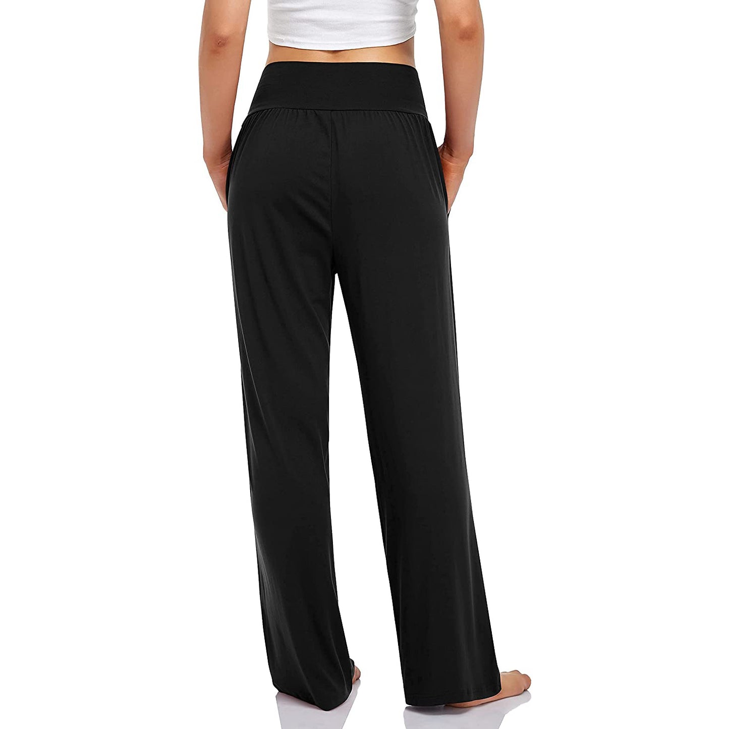 Sports Loose Straight Solid Color Yoga Multi Color Running Casual Slimming Sports Wide Leg Pants