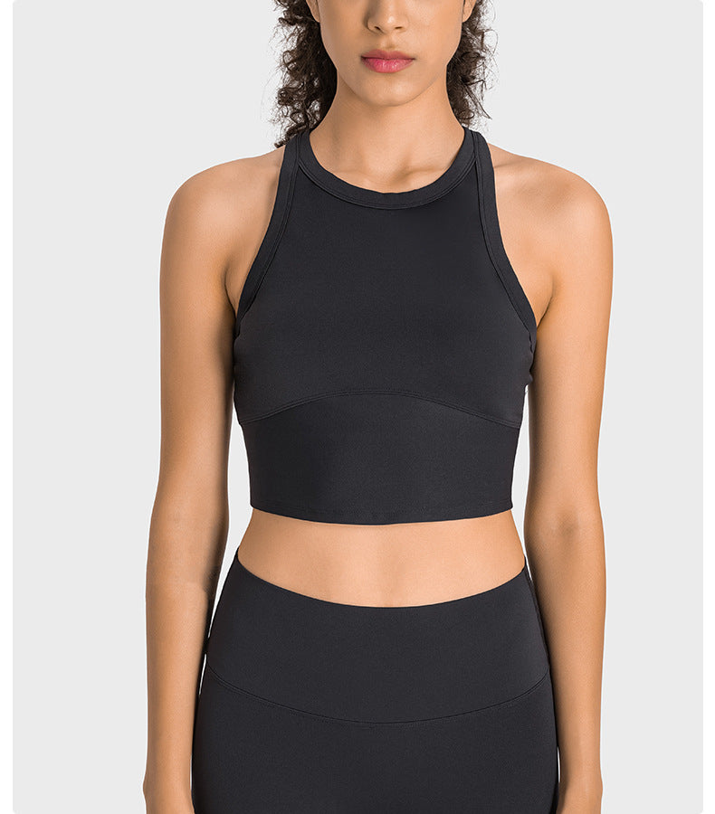 Nude Feel With Chest Pad Yoga Vest Women Shockproof Push Up Accessory Breast Push Up Sports Underwear Bra