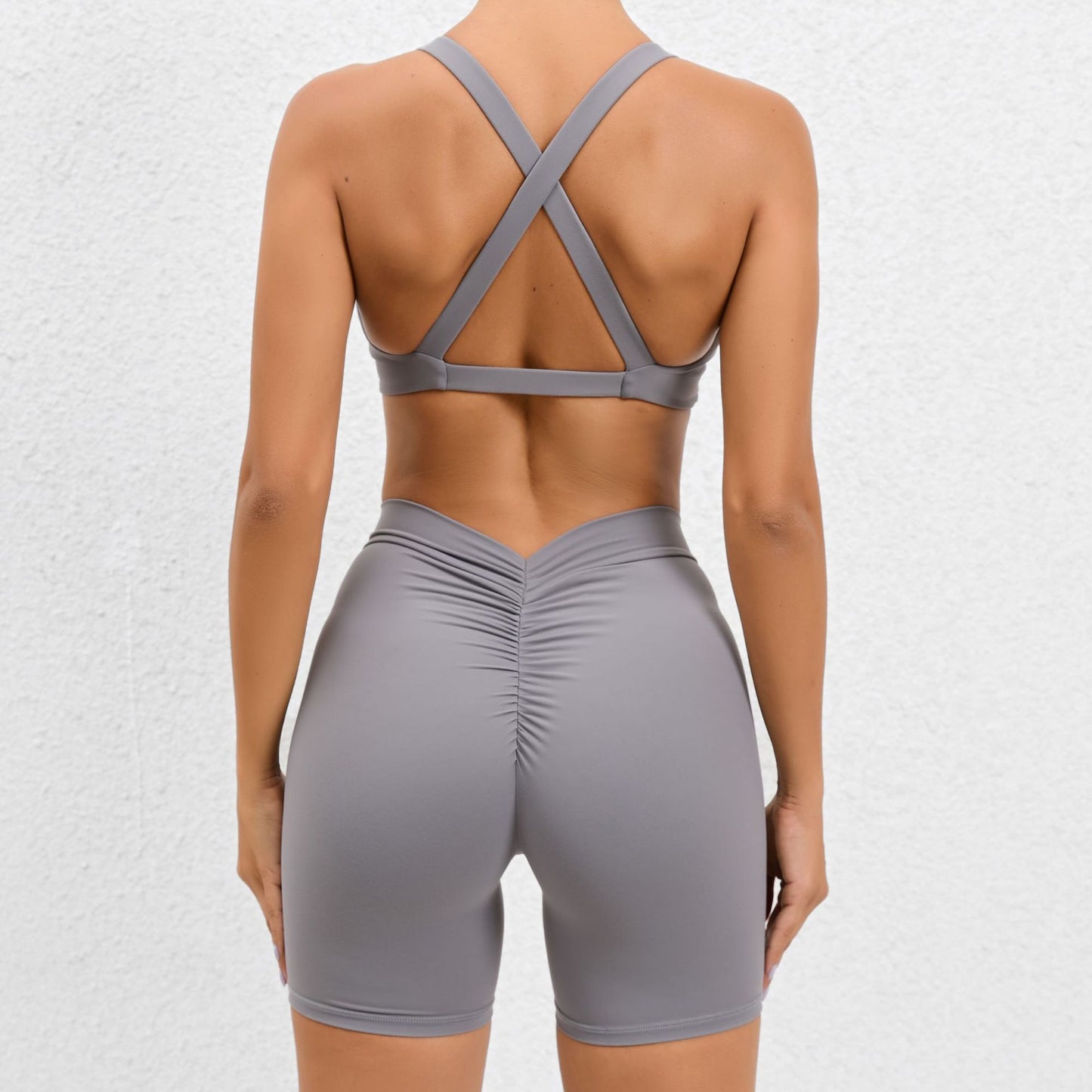 Yoga Suit Sexy Running Nude Feel Fitness Clothes Tight Quick Drying Sports Suit