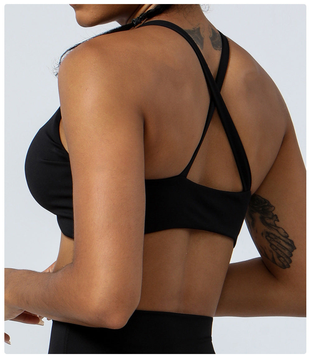 Nude Feel Yoga Clothes Women Tight Quick Drying Sports Yoga Bra Outdoor Running Beauty Back Workout Underwear