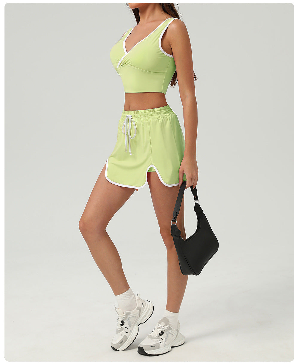 Summer Sports Casual Suit Running Exercise Vest Short Skirt Golf Suit Badminton Tennis Women