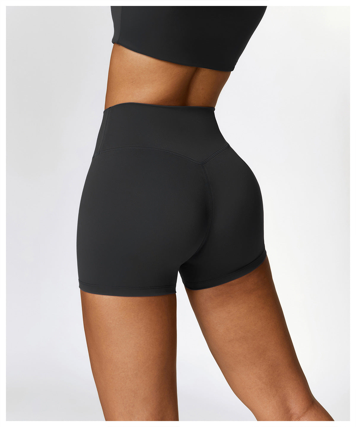 Brushed Tight Yoga Shorts Women High Waist Belly Contracting Fitness Pants Hip Lifting Running Exercise Shorts