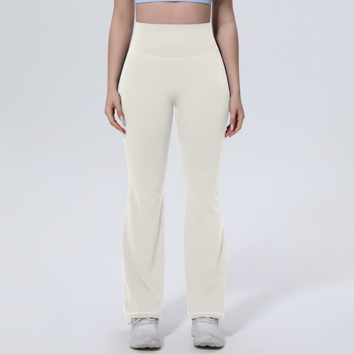 Classic Solid Color Skin-Friendly Bell Bottom Pants Yoga Pants Slim Fit Hip High Waist Elastic Training Wide Leg Pants Fitness Pants