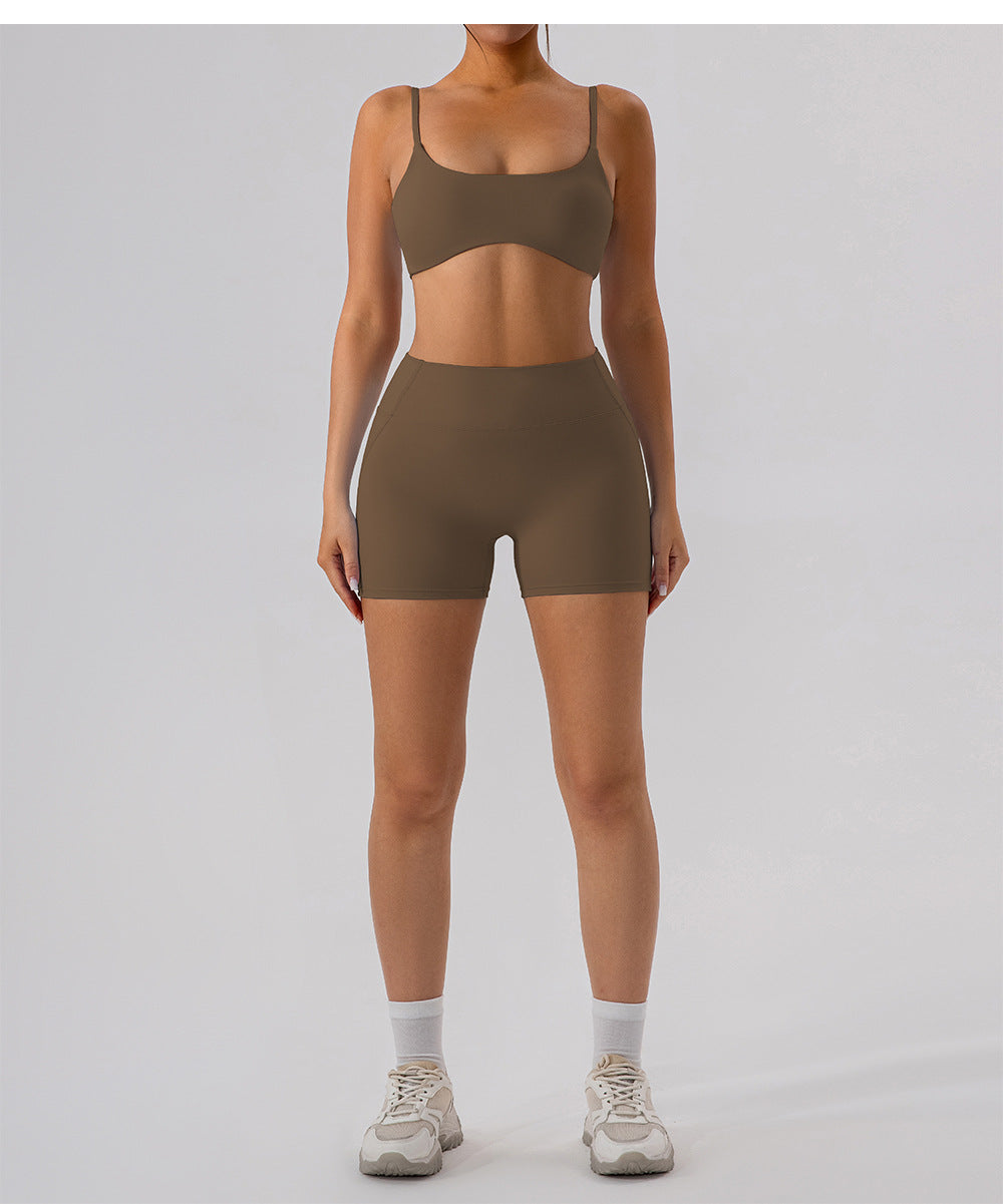 Tight Back Yoga Bra Nude Feel Quick Drying Sports Underwear Pilates Workout Clothes Vest Top Women