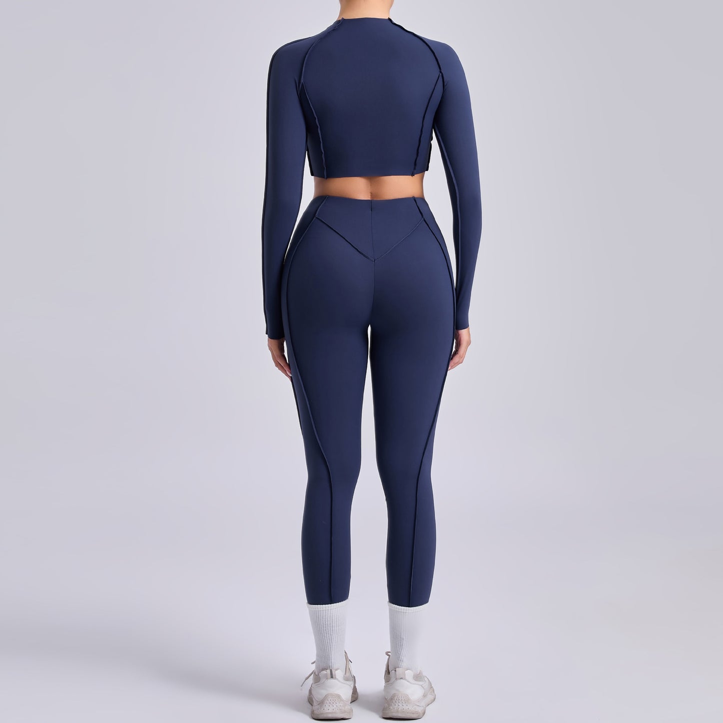 Autumn Sand Three Dimensional Beauty Yoga Two Piece Sets Women Pleated Hip Lifting All Match Yoga Clothes Running Exercise Workout Outfit