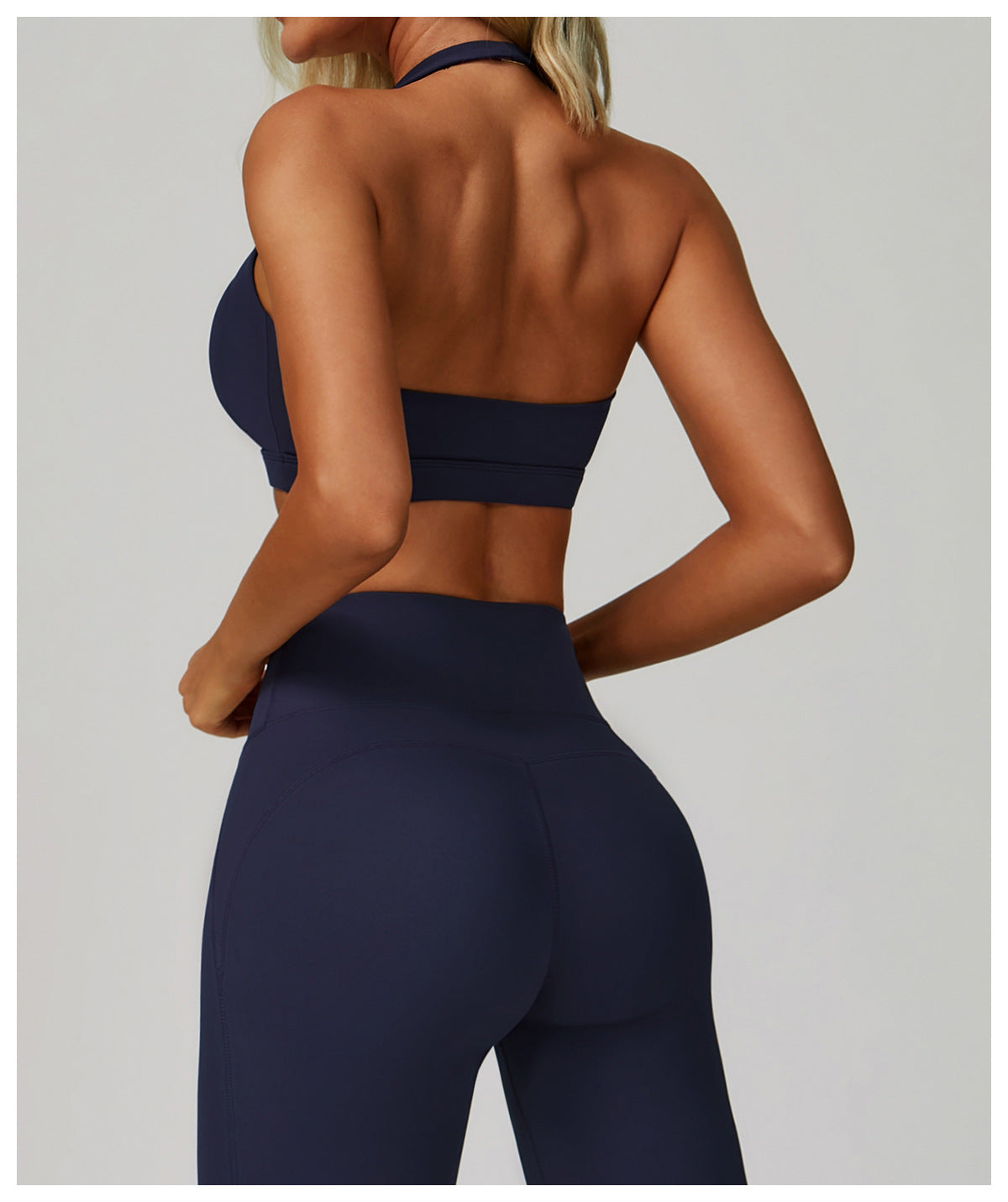 Sollinarry Summer Halter Cloud Sense Yoga Bra Hollow Out Cutout Beauty Back Yoga Clothes Running Fitness High Strength Sports Underwear