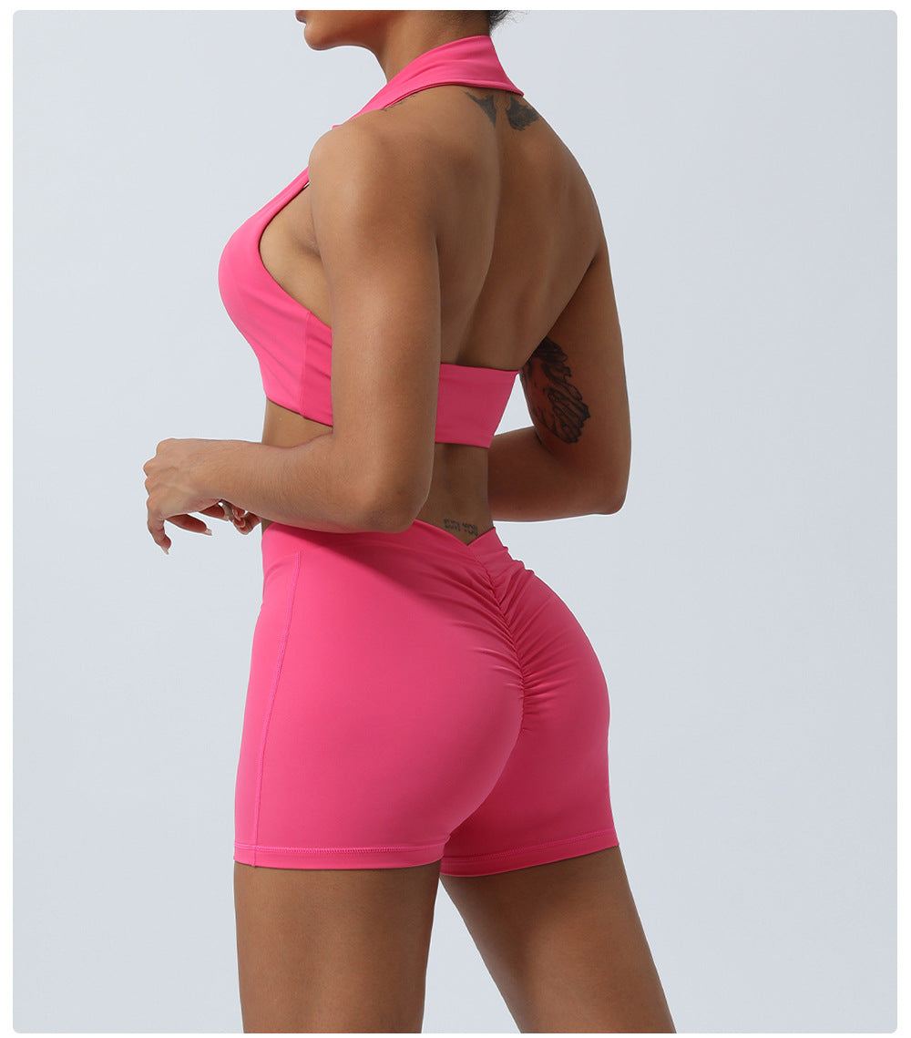 Yoga Clothes Suit Beauty Back Hip Lifting Yoga Trousers Sports Fitness Clothes Suit Women