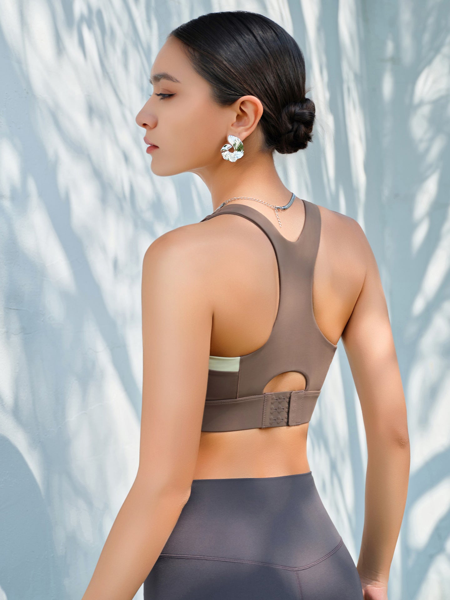 High Strength Sports Underwear Women One Piece Chest Pad Seamless Yoga Vest Shockproof Push up Back Beautifying Bra