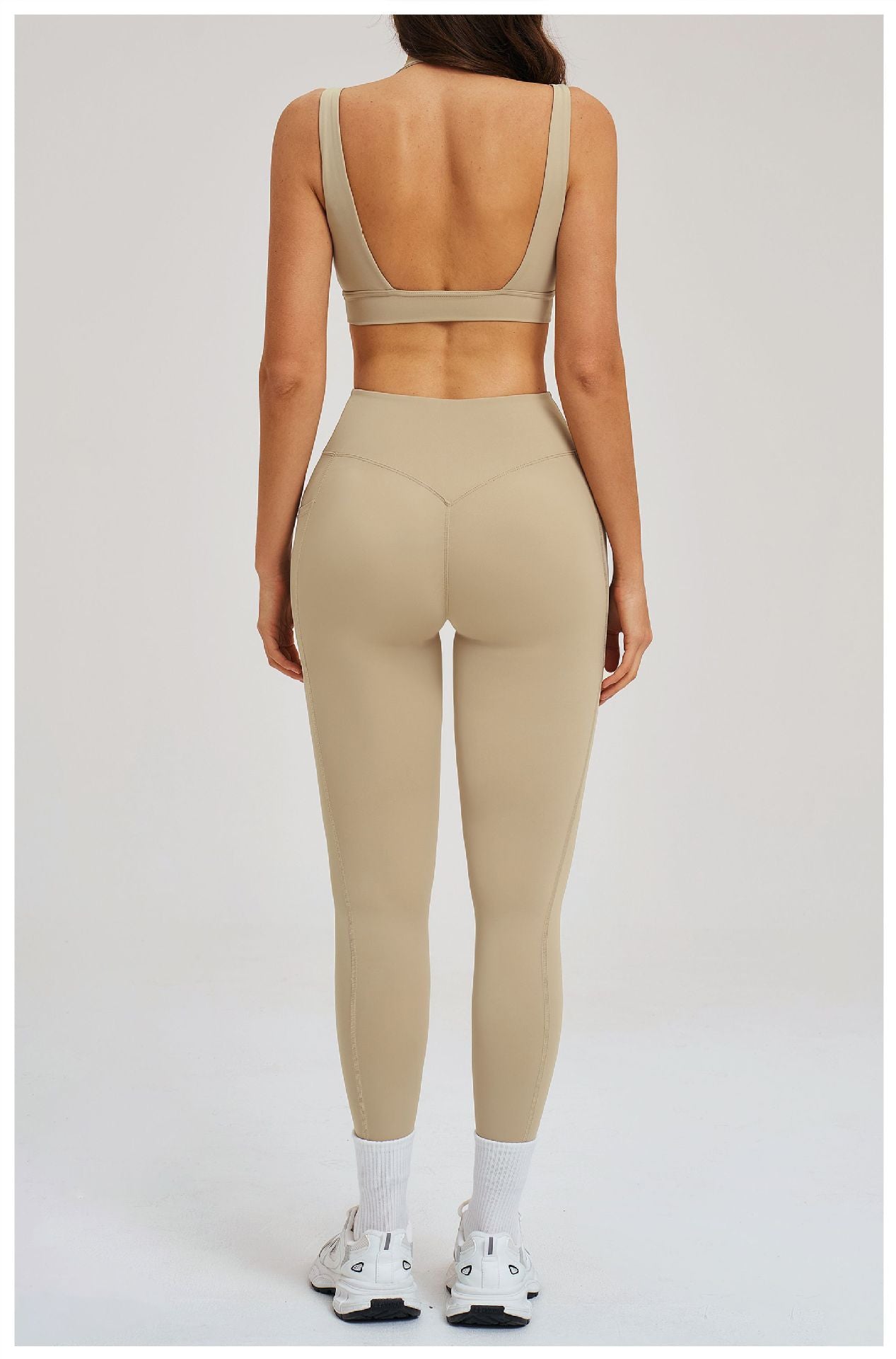 Nude Feel High Grade Yoga Tight Back Yoga Clothes Casual Running Sports Set
