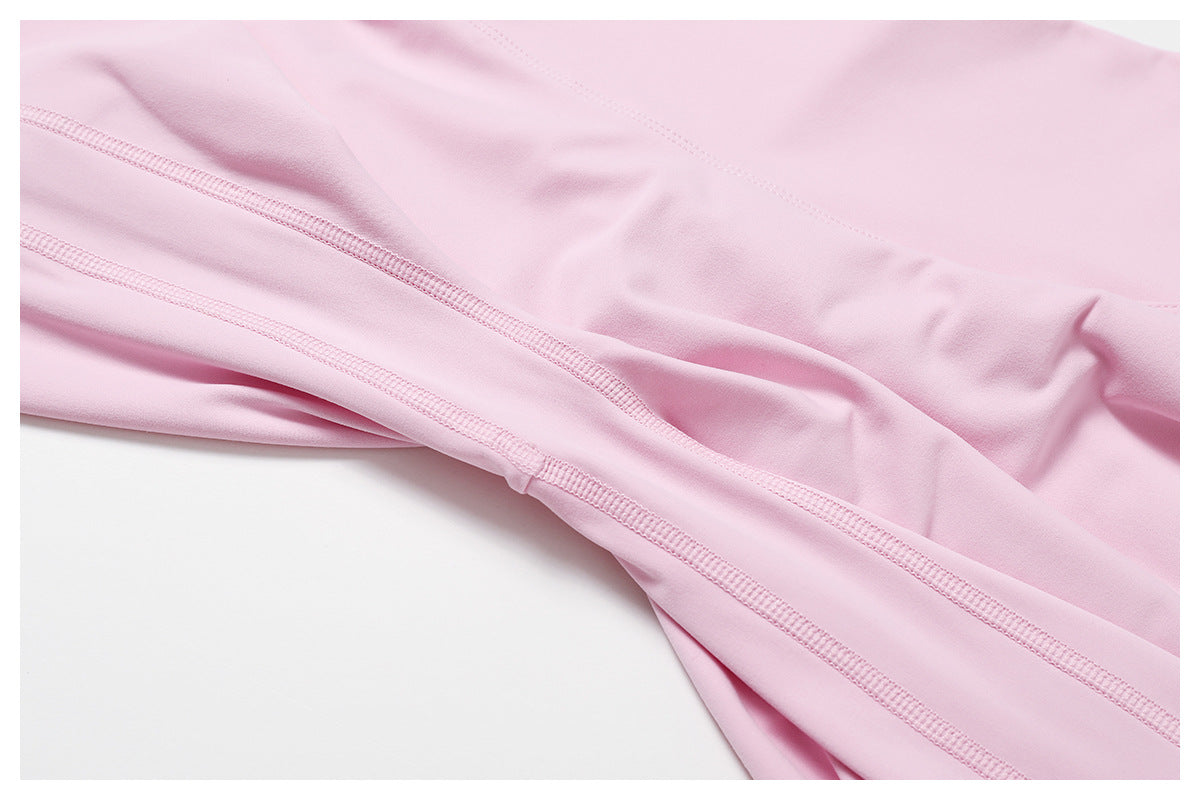 Sollinarry Quick Drying Skinny Yoga Pants Brushed Belly Contracting Hip Raise High Waist Fitness Pants Outer Wear Running Exercise Pants