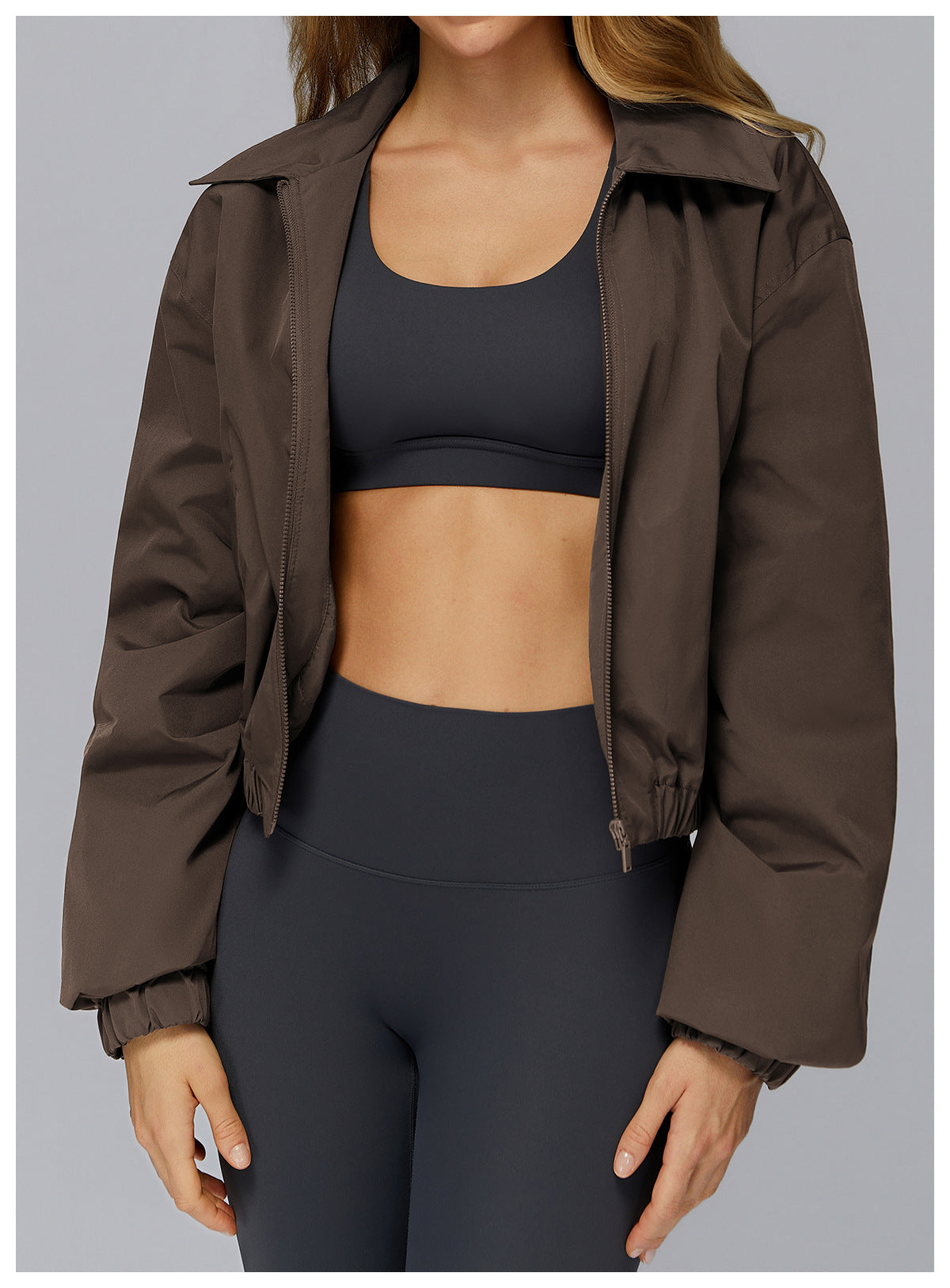 Autumn Winter Baggy Coat Zipper Windproof Warm Sports Jacket Outdoor Mountaineering Running Coat