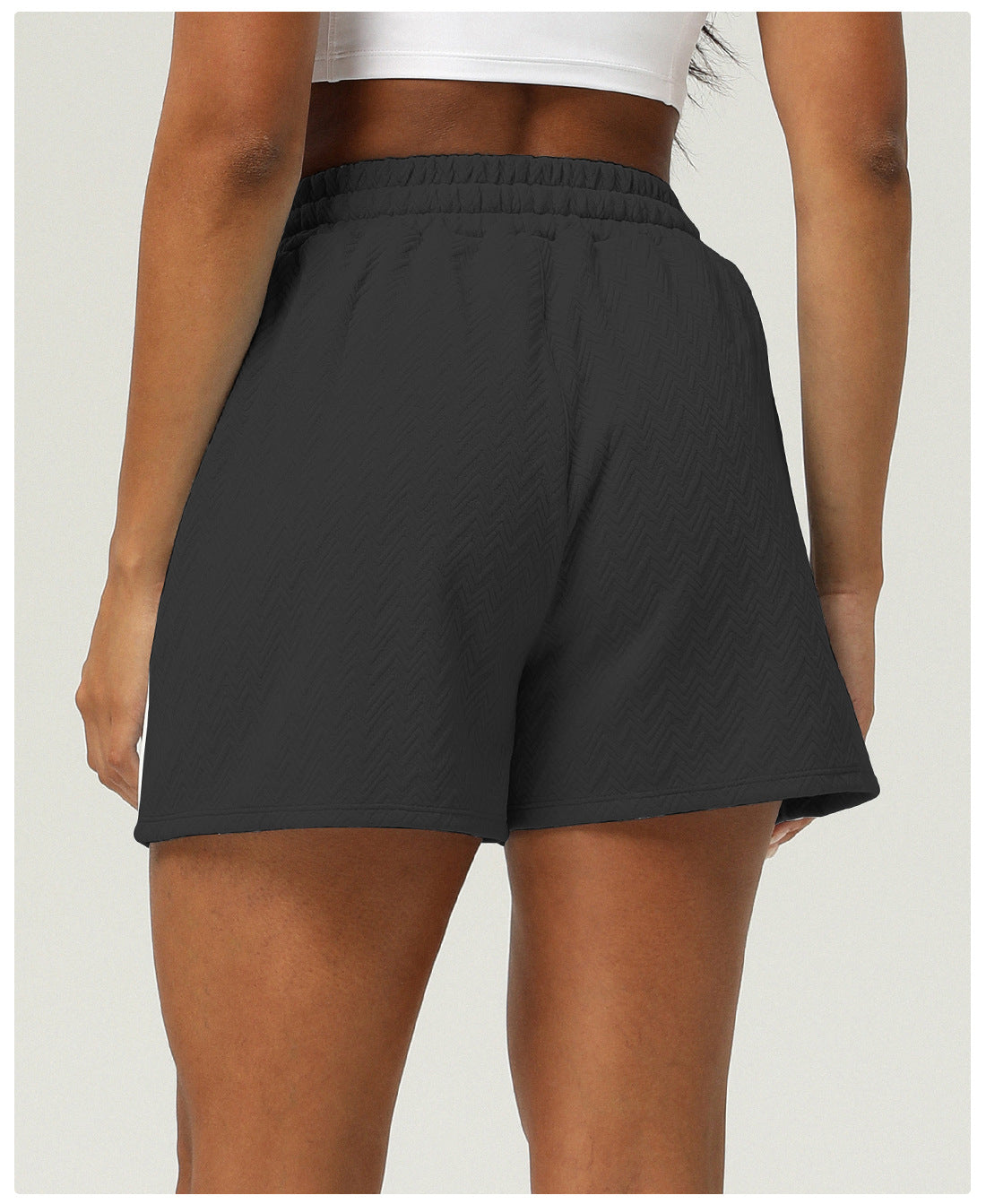 Sports Casual Shorts Pocket High Waist Yoga Shorts Women Drawstring Outdoor Running Shorts
