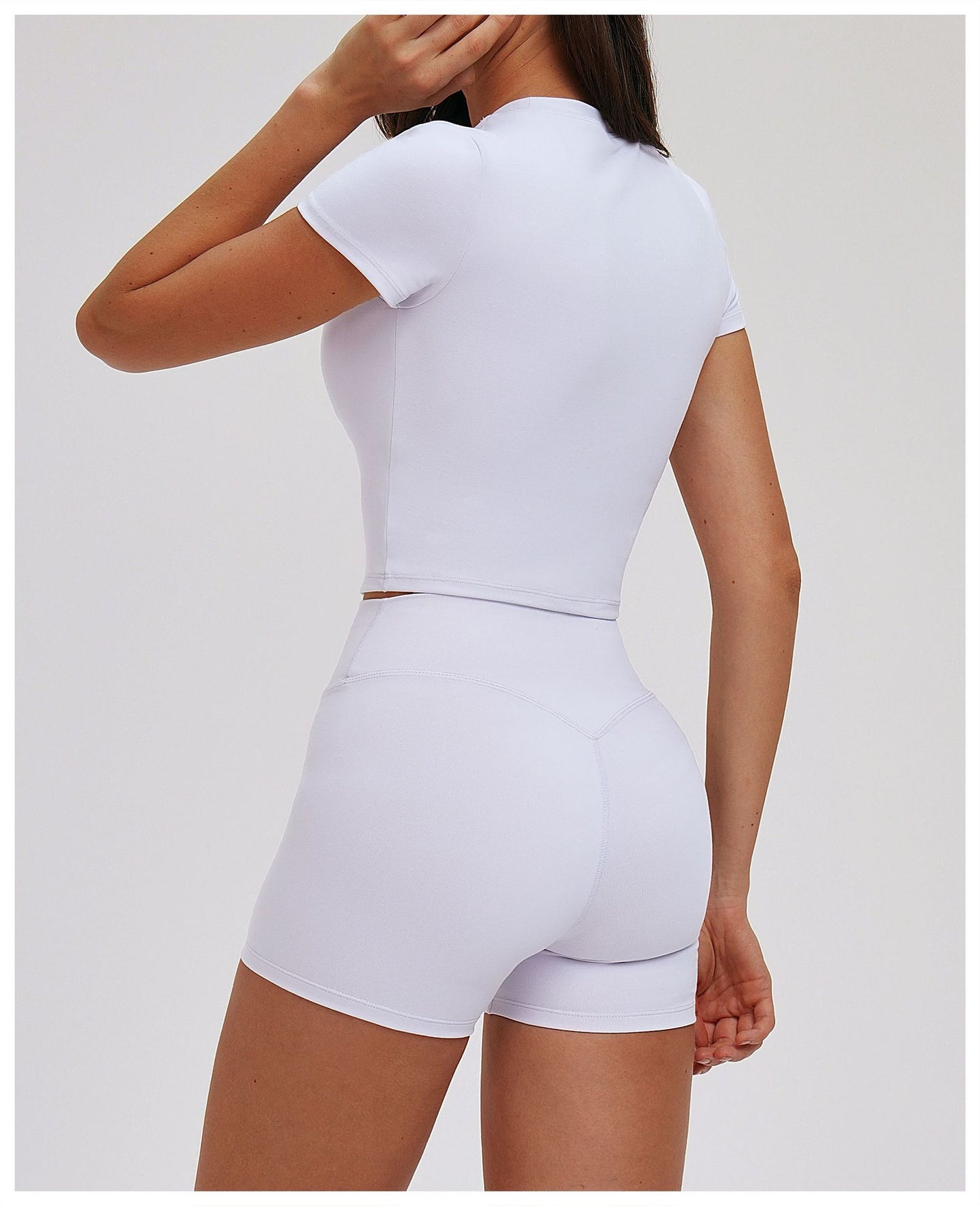 Spring T shirt Skinny Yoga Clothes Short Sleeve Workout Top Outdoor Casual Running Sports Short Sleeve Women