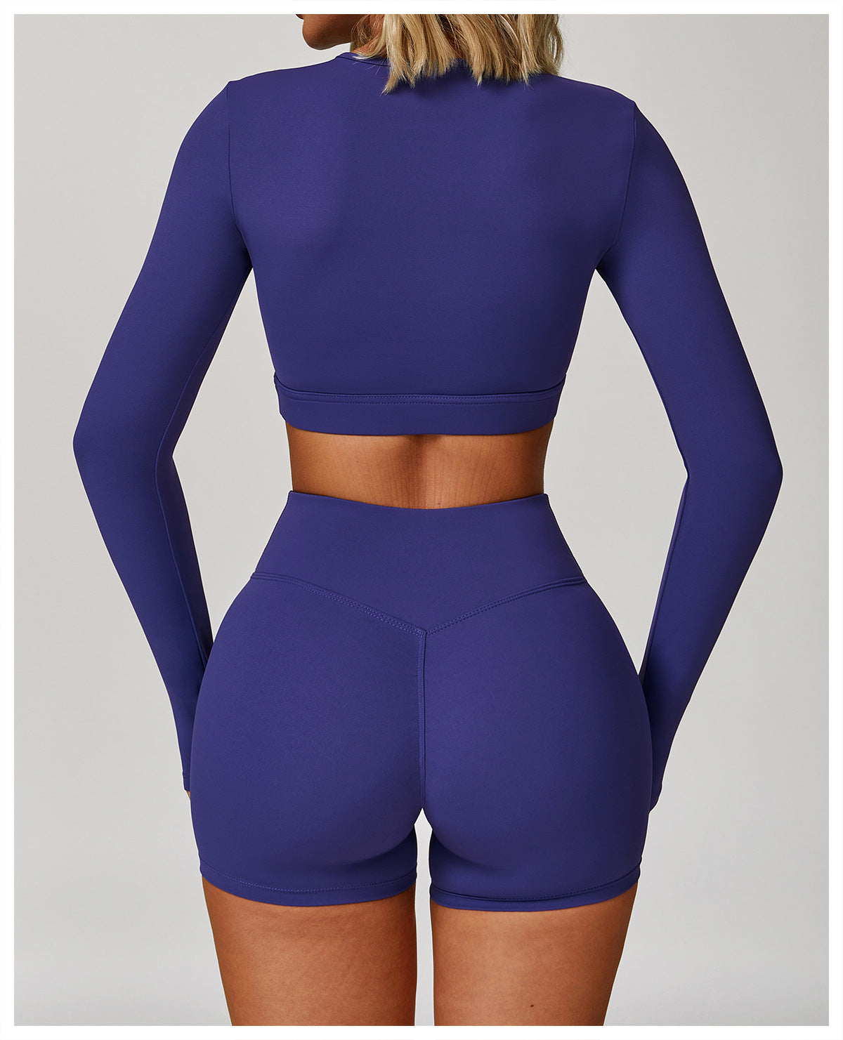 Sollinarry Nude Feel Tight Yoga Long Sleeve Shockproof Sports Hollow Out Cutout T shirt Running Workout Yoga Top
