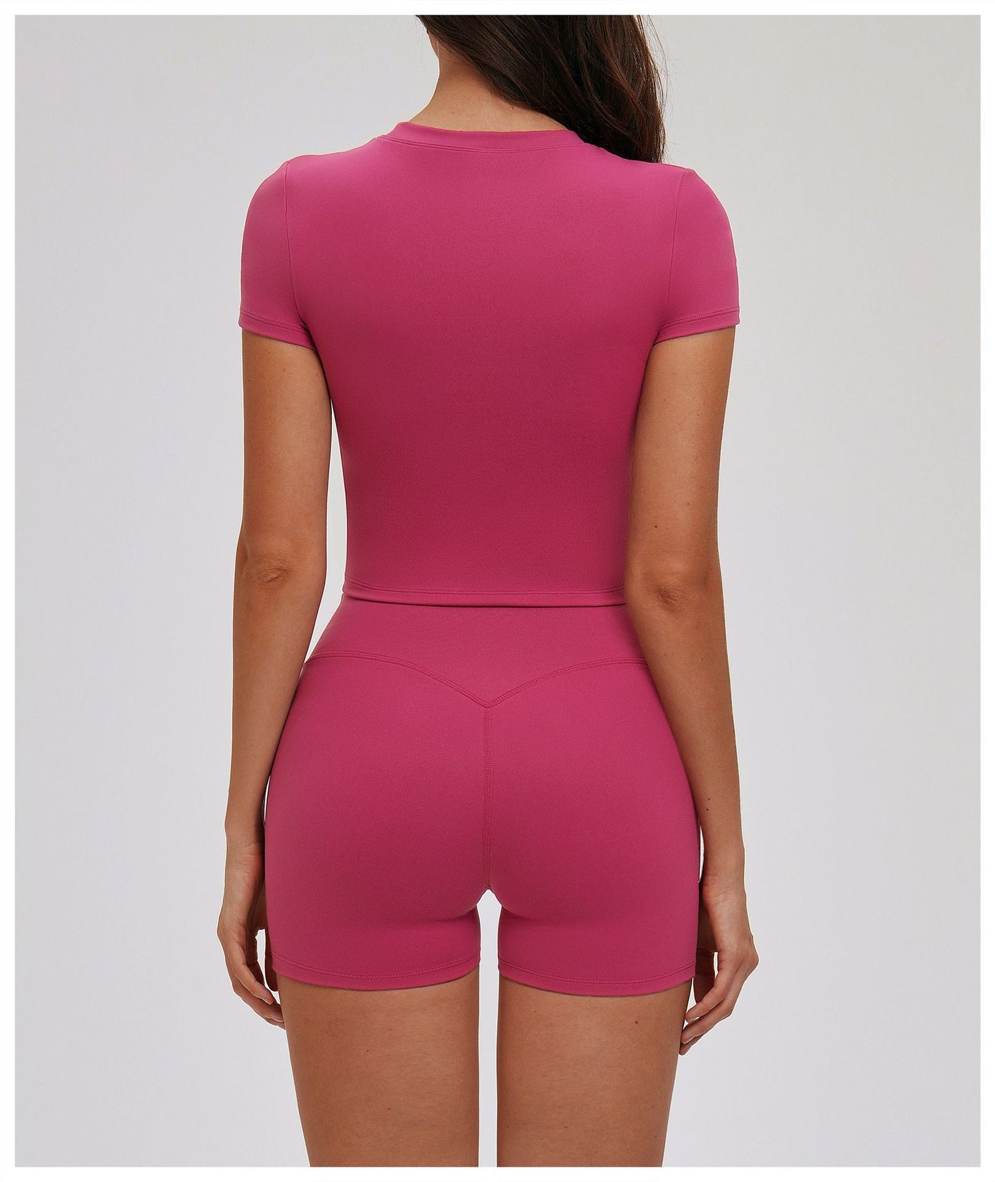 Spring T shirt Skinny Yoga Clothes Short Sleeve Workout Top Outdoor Casual Running Sports Short Sleeve Women