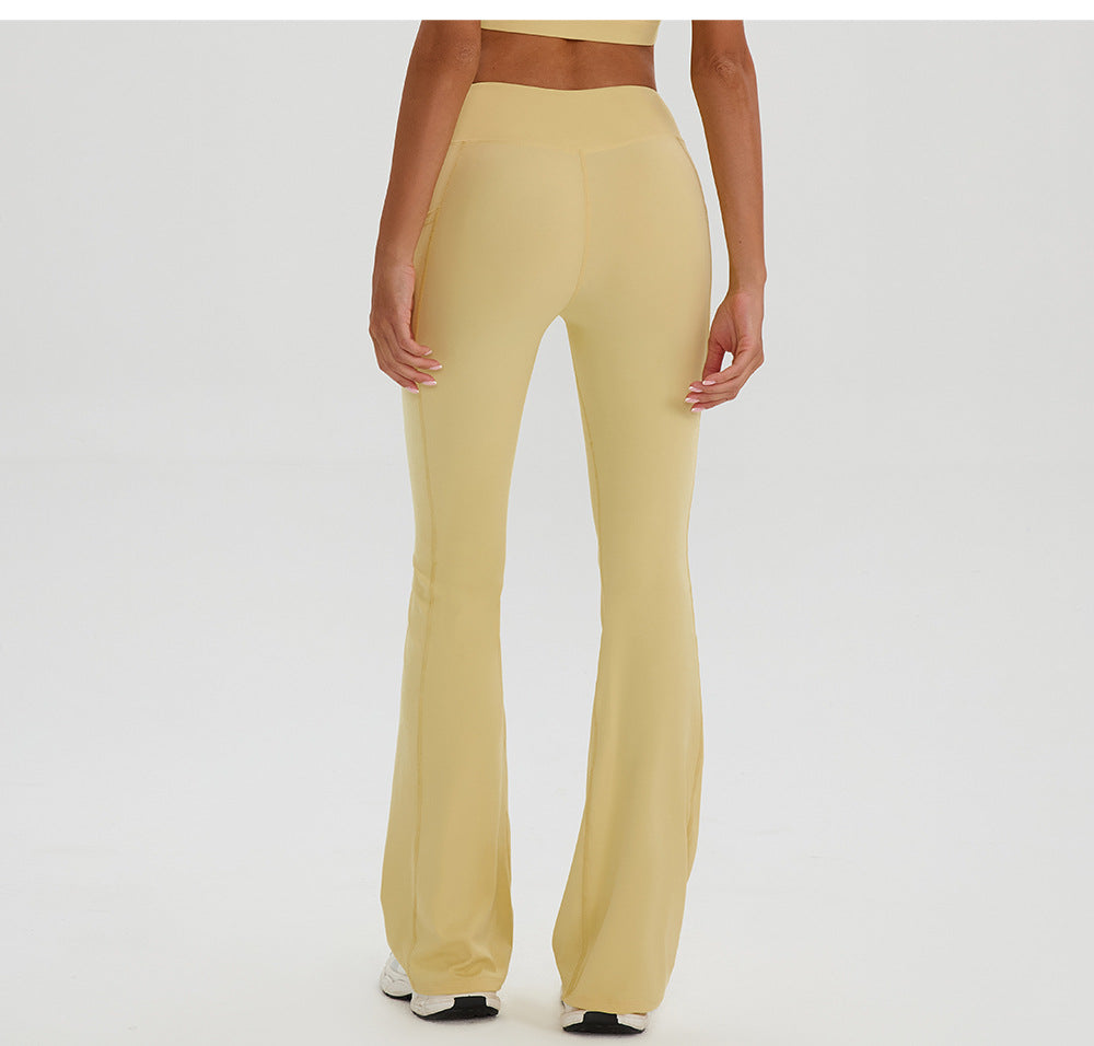 Wide Leg Pants High Waist Hip Lift Yoga Bootleg Pants Outerwear Fitness Pants Tight Sports Pants Women