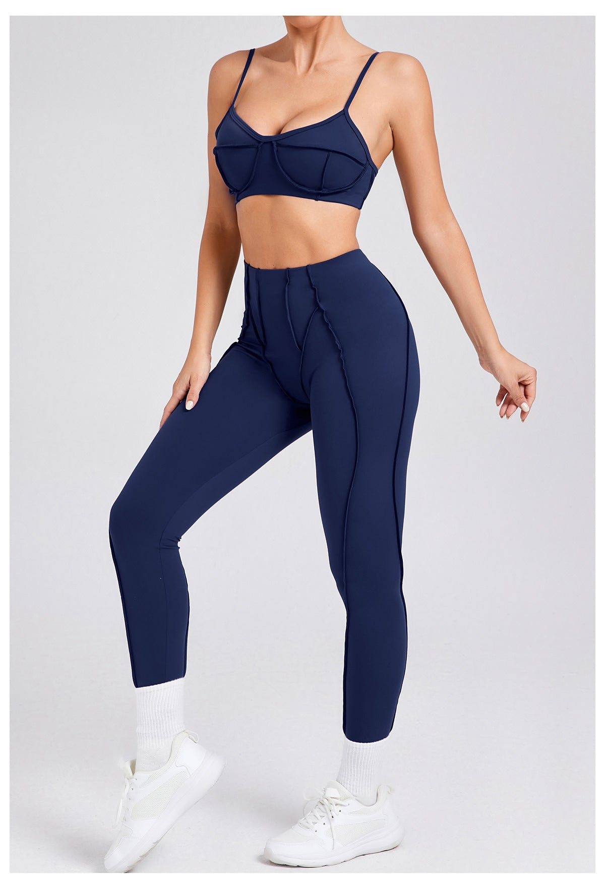 Brushed Skinny Yoga Clothes Body Shaping Sports Yoga Two Piece Sets