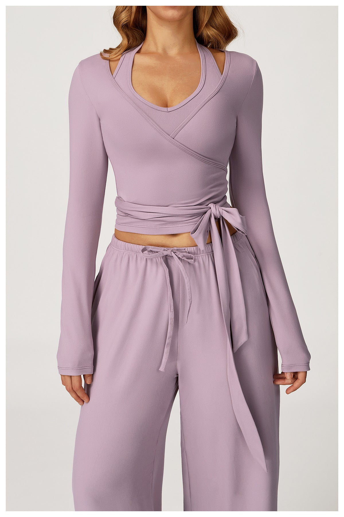 Personalized Brushed Yoga Long Sleeve Strap Yoga Clothes Outdoor High Grade Sports Fitness Clothes