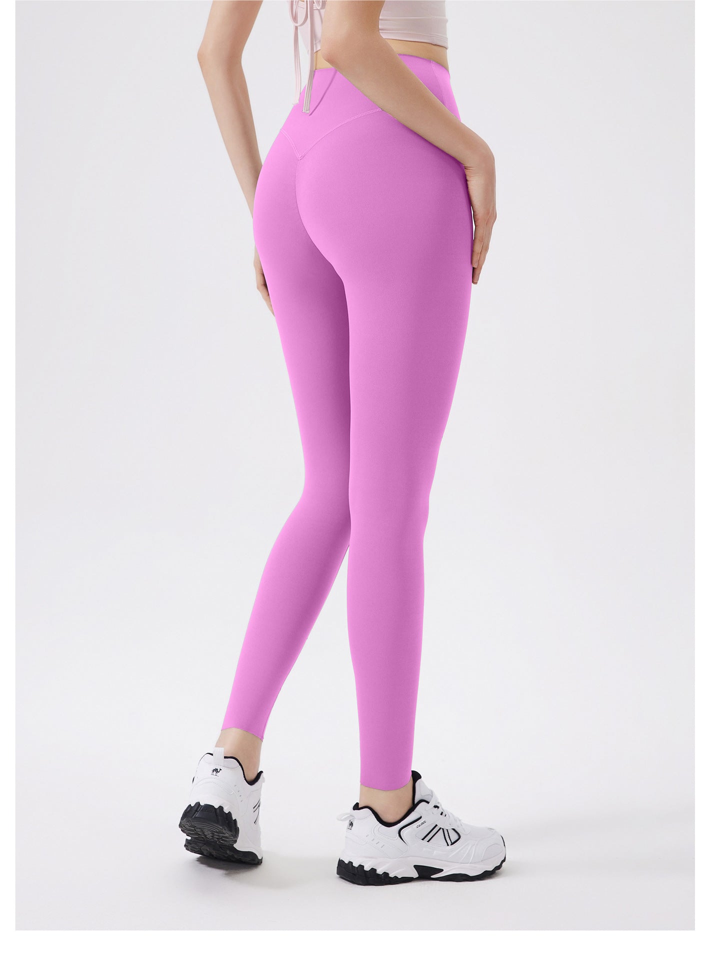 Hip Lifting No Size Nude Feel Yoga Pants Women High Waist Belly Contracting Sports Hip Shaping Fitness Pants Yoga Trousers