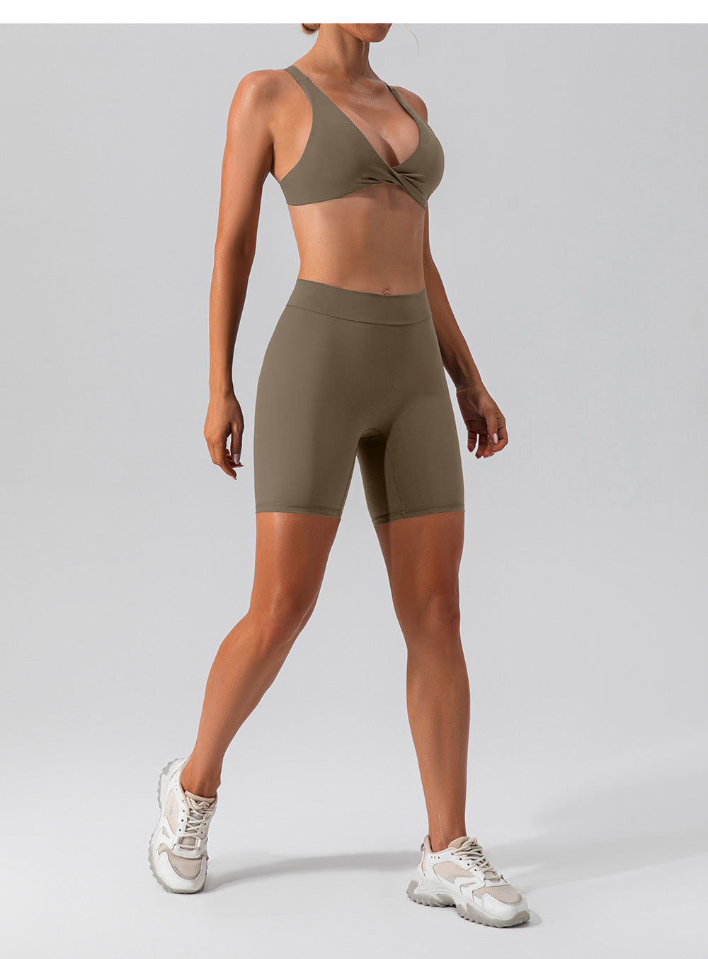 Elastic Brushed Yoga Pants Hip Lift Belly Shaping Slim Fit Fitness Pants Outer Wear Running Exercise Shorts Women