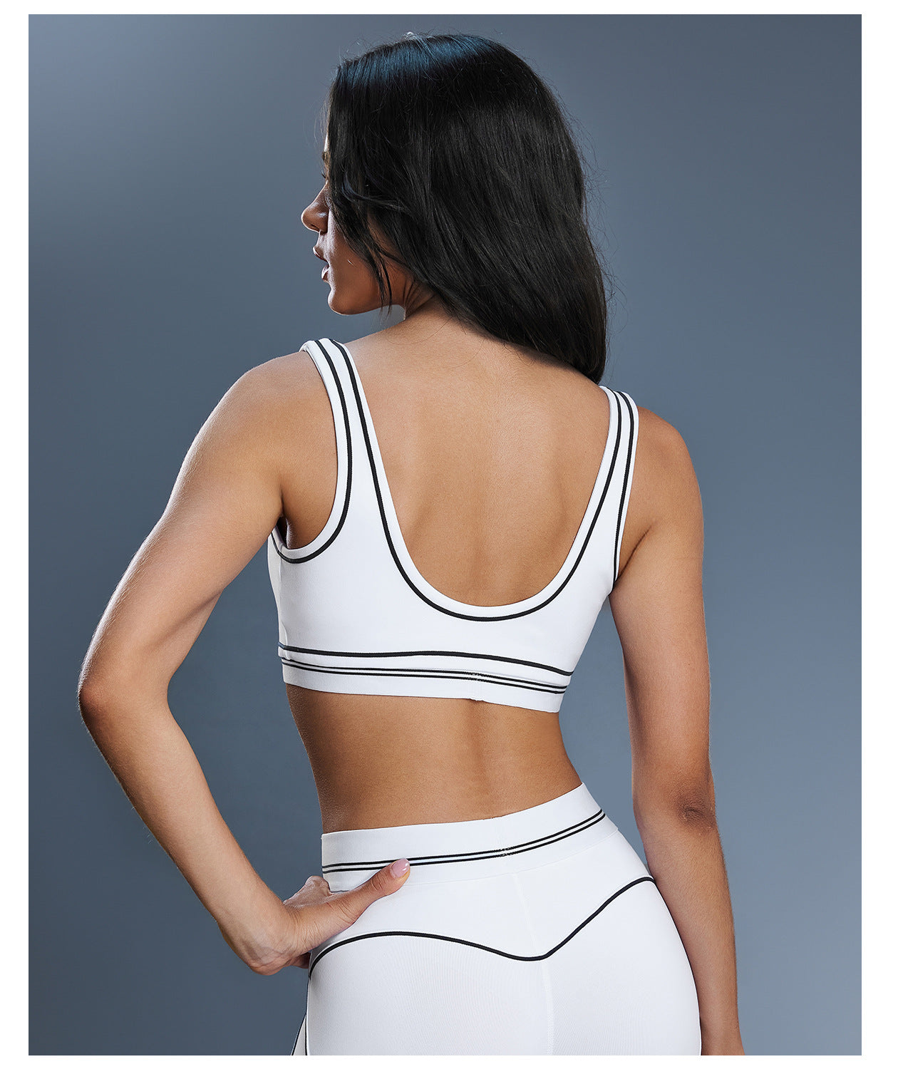 High Strength Shockproof Breast Holding Sports Underwear Women Deep U Beauty Back Nude Feel Skin Friendly Workout Yoga Bra