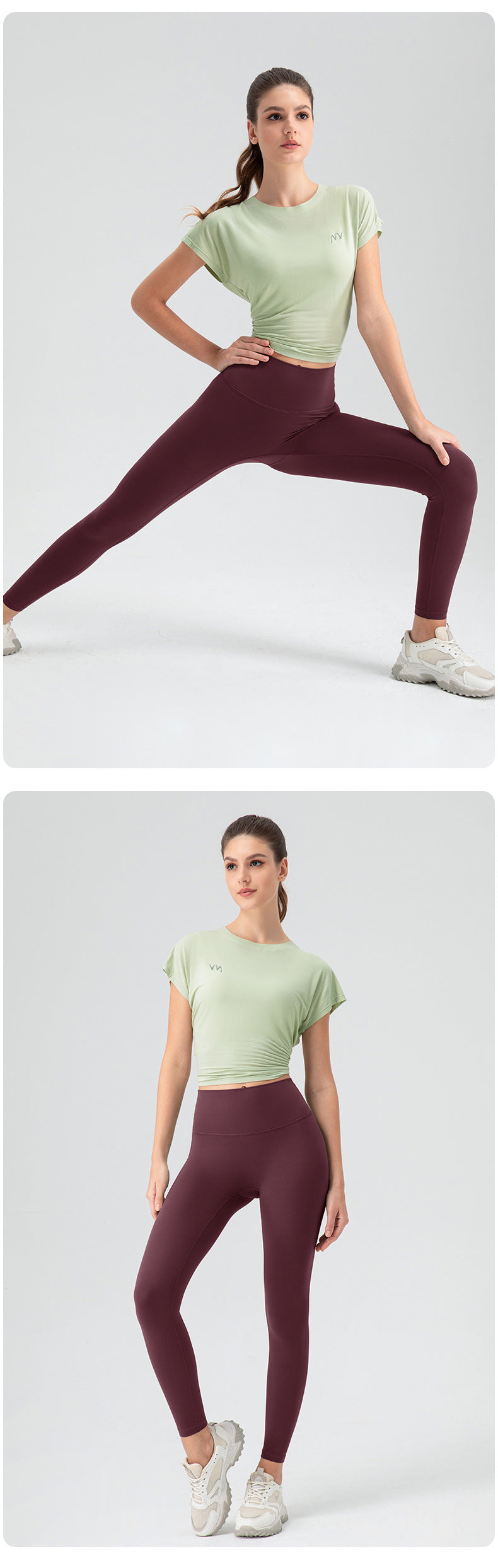 Breathing Series Women High Waist Yoga Pants Nude Feel Skinny Hip Raise No Embarrassment Line Running Sports Ninth Pants