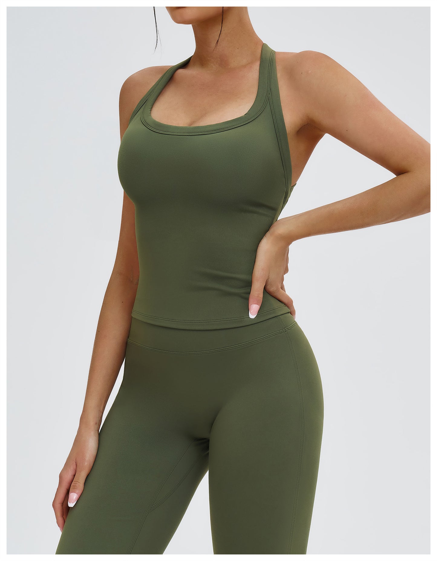 Halter Sports Vest Y Shaped Hollow Out Cutout out Beauty Back Tight Yoga Vest Outdoor Running Fitness Top