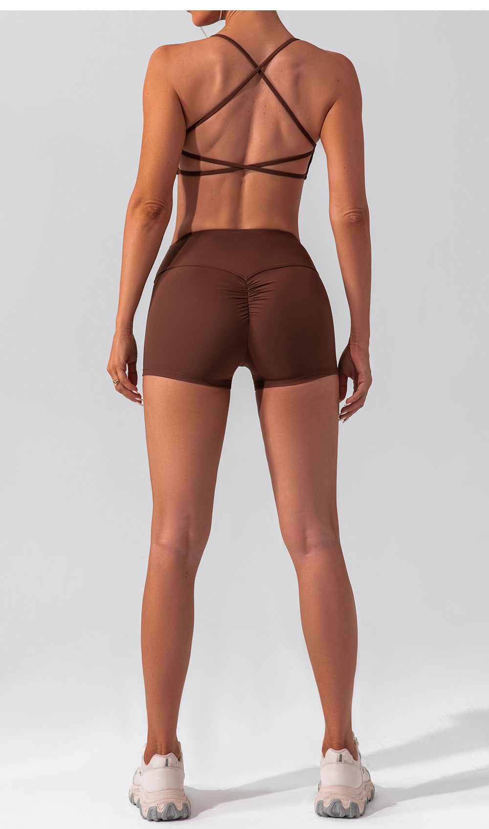 High Waist Workout Shorts No Embarrassment Line Double Sided Brushed Yoga Pants Women Hip Lifting Slim Fit Sports Shorts