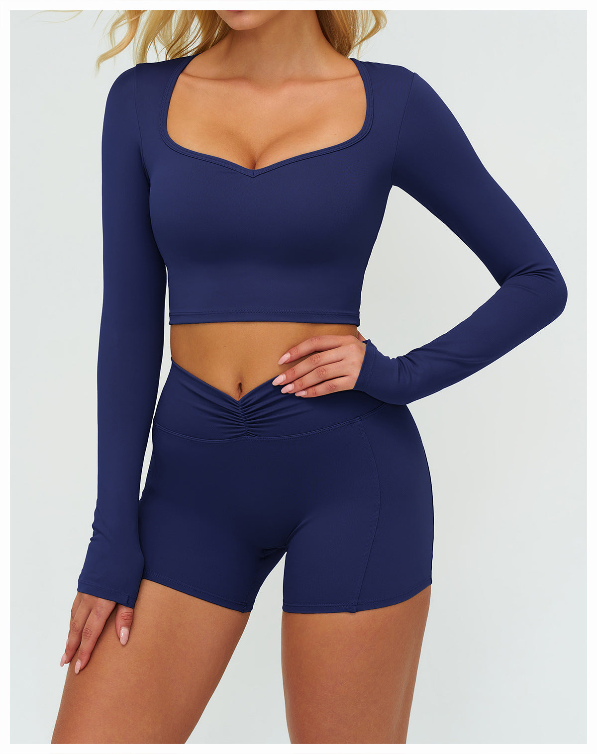 Autumn Winter Brushed Long Sleeve Yoga Clothes Outdoor Running Fitness Clothes Outer Wear Casual Sports Top