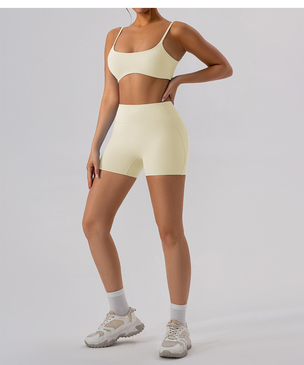 Tight Back Yoga Bra Nude Feel Quick Drying Sports Underwear Pilates Workout Clothes Vest Top Women