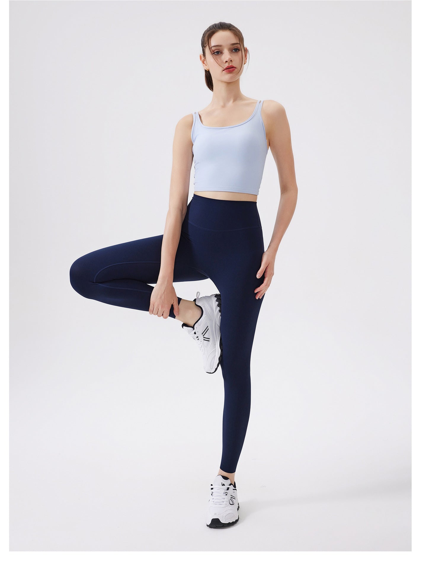 Hip Lifting No Size Nude Feel Yoga Pants Women High Waist Belly Contracting Sports Hip Shaping Fitness Pants Yoga Trousers