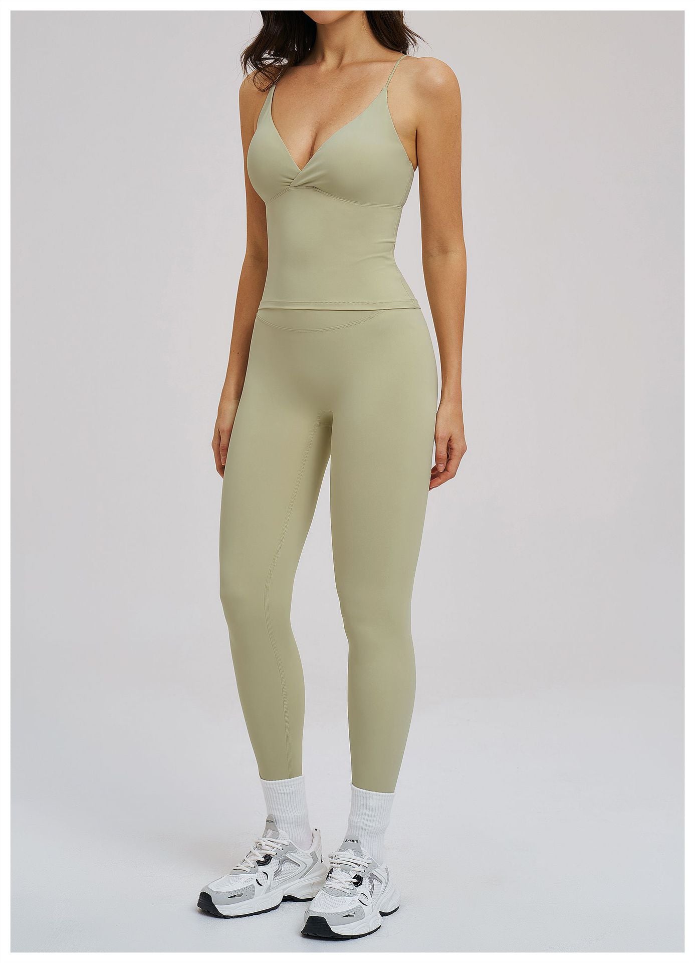 Brushed Sports Tight Back Running Sports Casual Suit Outdoor Riding Yoga Two Piece Sets