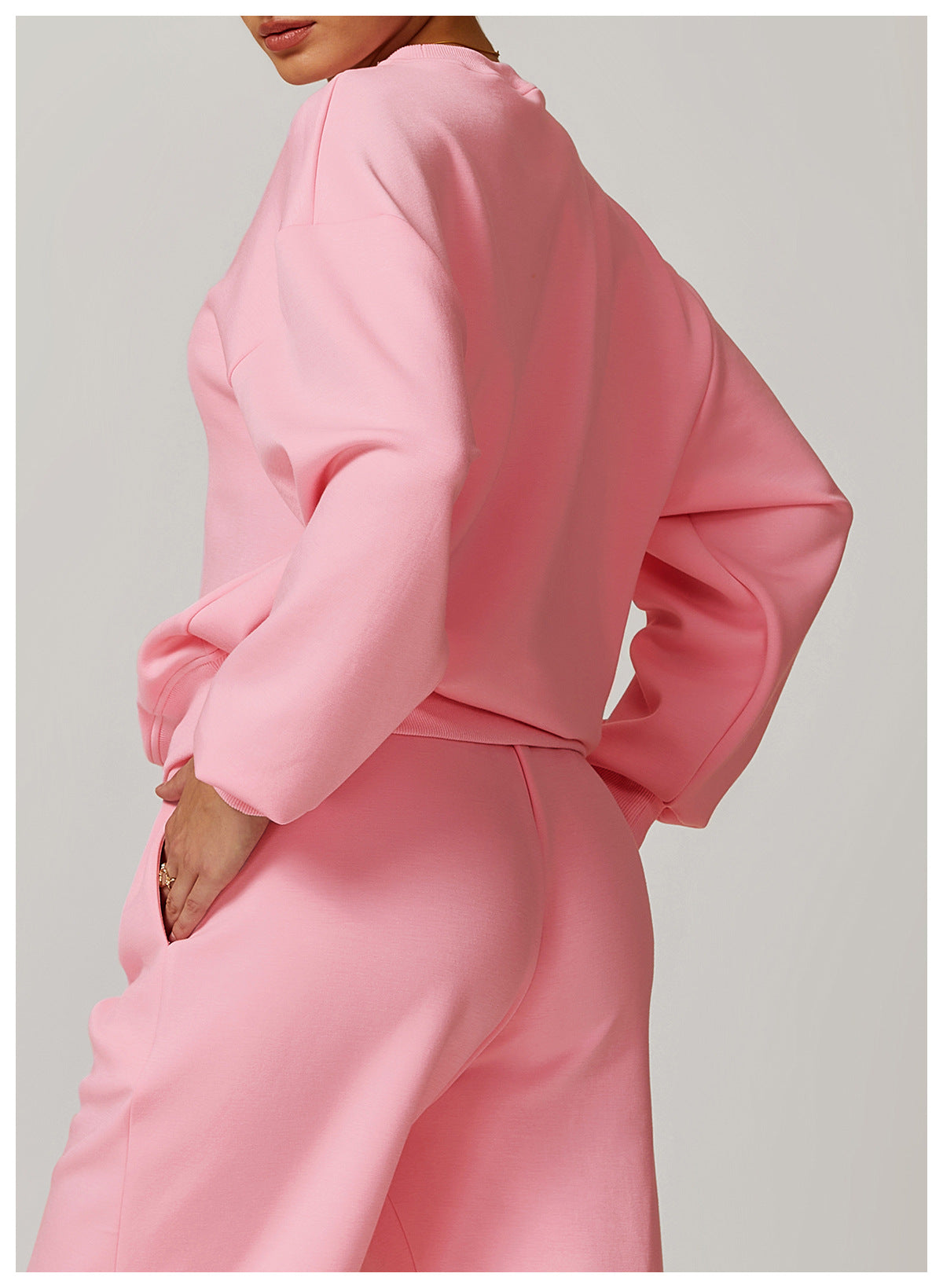 Spring Crew Neck Casual Women Sweater Sports Loose Long Sleeve High Sense Sweater Tops
