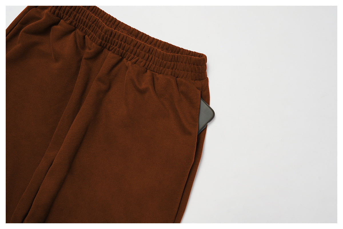 Autumn Winter High Waist Sweatpants Wide Leg Slimming Straight Loose Trousers Outdoor Casual Sports Running Sweatpants