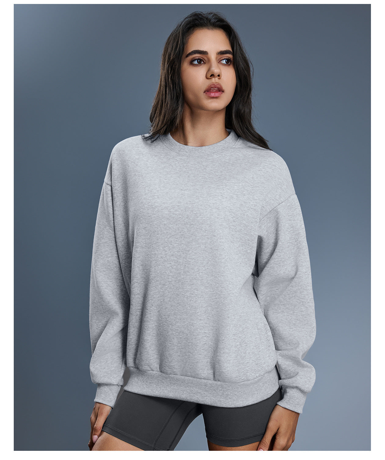Autumn Winter Loose round Neck Sweater Women Idle Office Casual All Matching Warm Pullover Velvet Hoodie