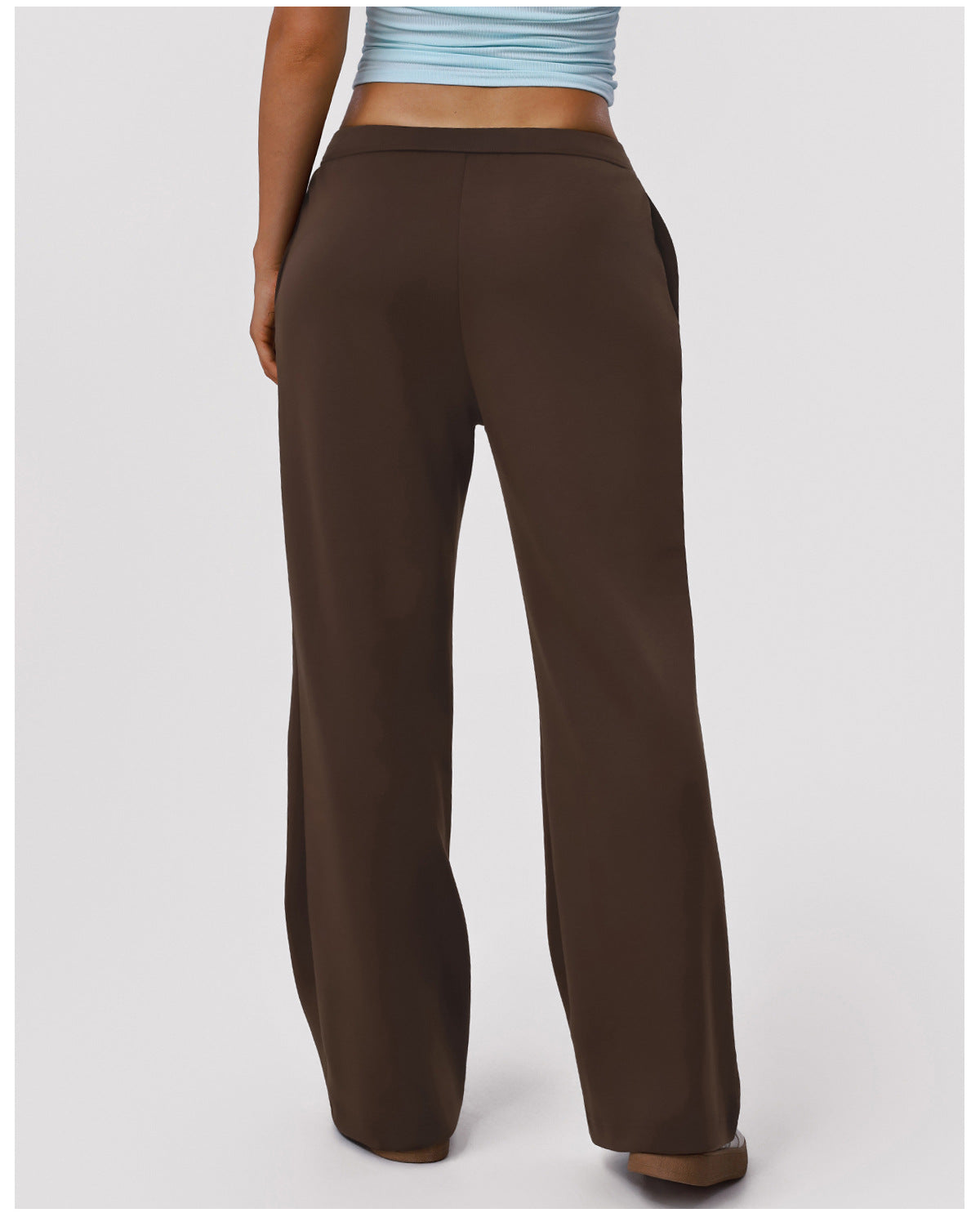 Loose Pockets Dance Training Yoga Pants Straight Mop Wide Leg Pants Running Exercise Pants Women