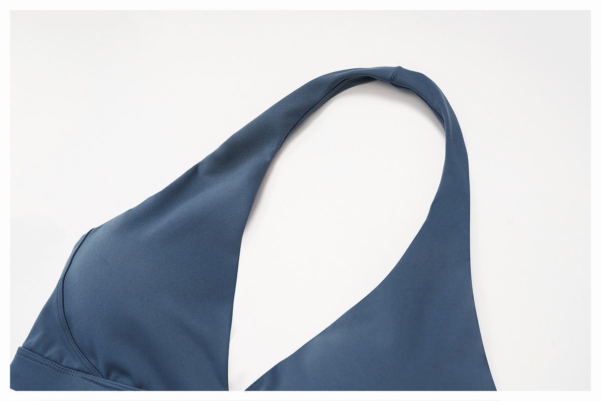 Brushed Yoga Bra Halter Beauty Back High Grade Sports Underwear Fitness Running Bra