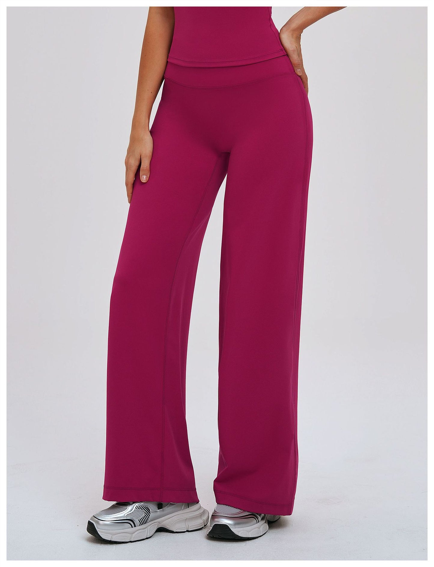 Women Slimming Trousers Loose Wide Leg Casual Trousers Outdoor Running Sports Wide Leg Pants