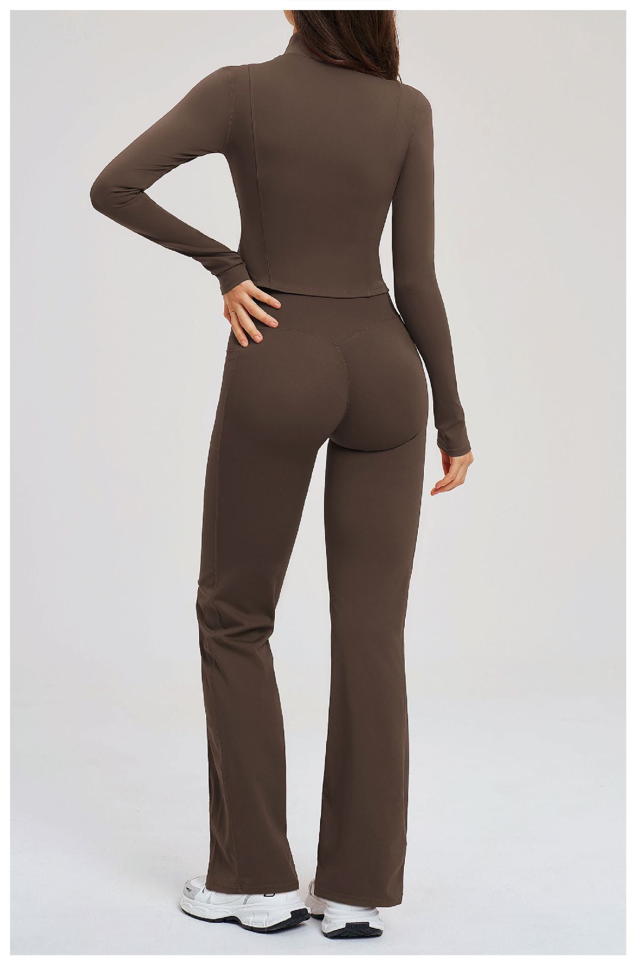 Sports Workout Clothes Naked Women Sense Zipper Casual Outdoor Fitness Running Sports Two Piece Sets