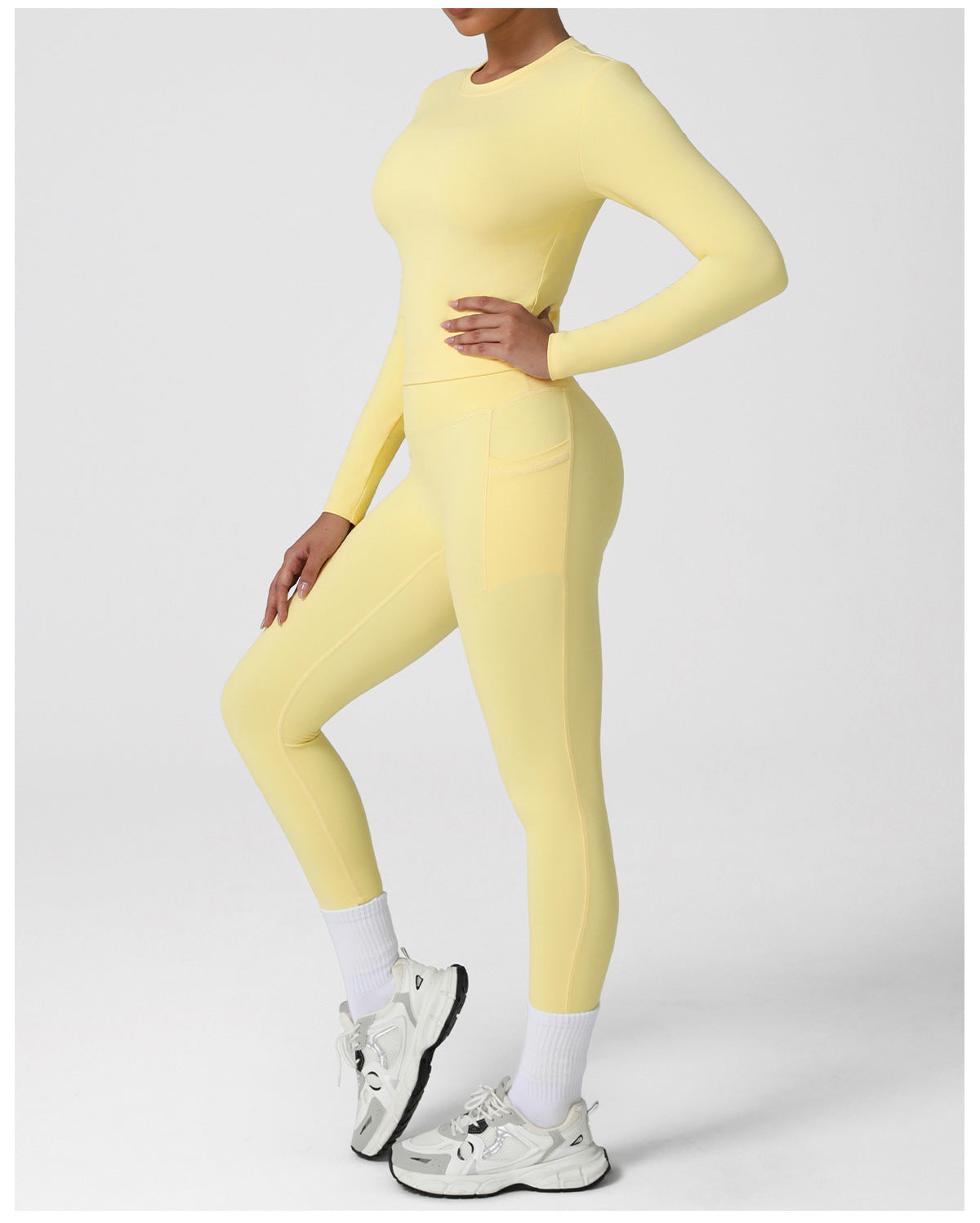 Nude Feel Yoga Leggings High Waist Quick Drying Leggings Workout Clothes Outdoor Running Sports Pocket Yoga Pants